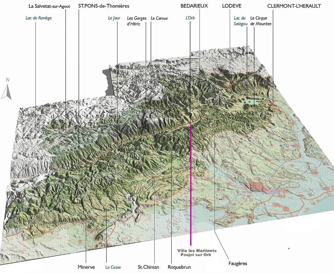 Villa Les Martinets - Voie Verte Passa Pais-Gorges d'Héric-Massif du Caroux-Chambre d'hôte Le Poujol-sur-Orb Esterno foto